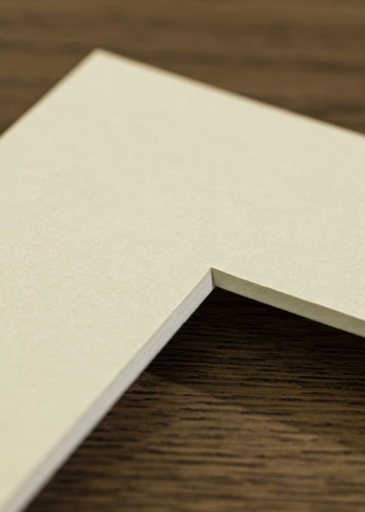 Paszpartu Piszkosfehér Fehér él 50x60 cm (39x49)