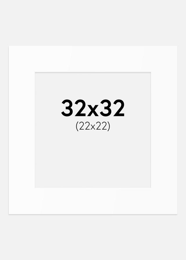 Paszpartu Standard fehér (fehér mag) 32x32 cm (22x22)