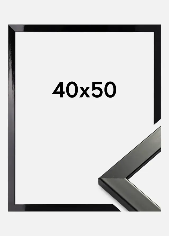 Keret Uppsala Akrilüveg Nagyon fényes Fekete 40x50 cm