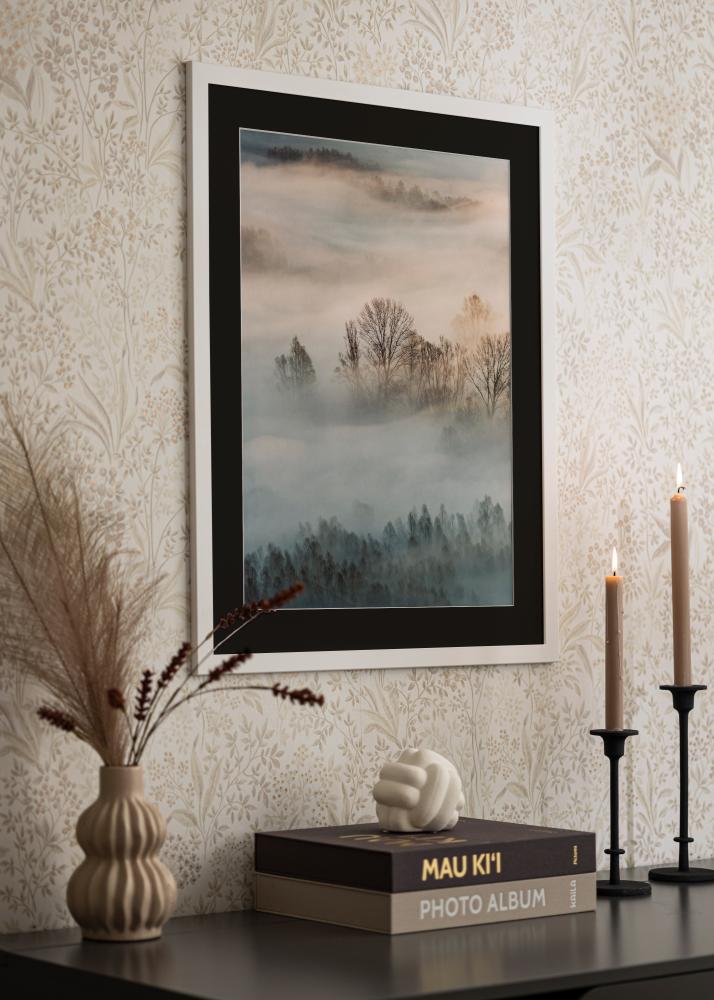 Keret Trendline Fehér 55x70 cm - Paszpartu Fekete 43,2x61 cm (A2+)