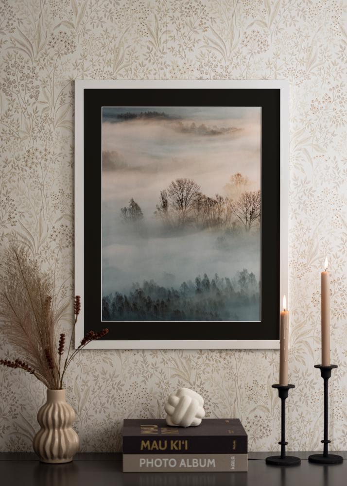 Keret Trendline Fehér 55x70 cm - Paszpartu Fekete 43,2x61 cm (A2+)