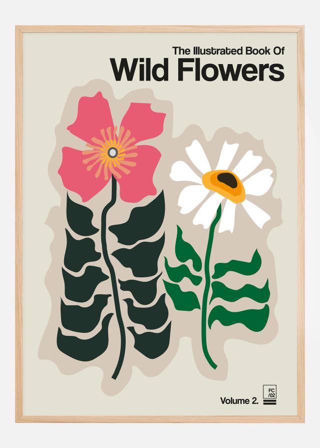 The Illustrated Book Of Wild Flowers Vol.2 Grey Poszter
