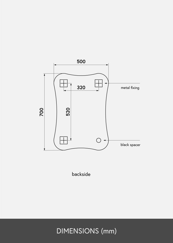 KAILA Tükör Concave 50x70 cm