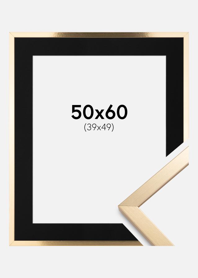 Keret Trendy Arany 50x60 cm - Paszpartu Fekete 40x50 cm