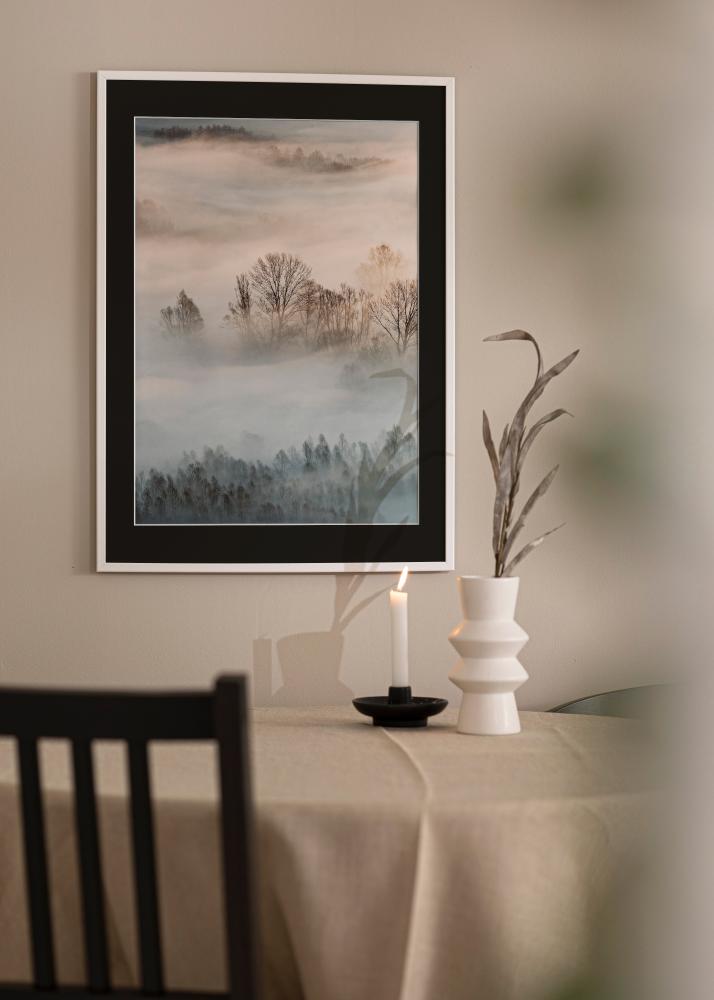 Keret Kaspar Fehér 40x60 cm - Paszpartu Fekete 30x50 cm