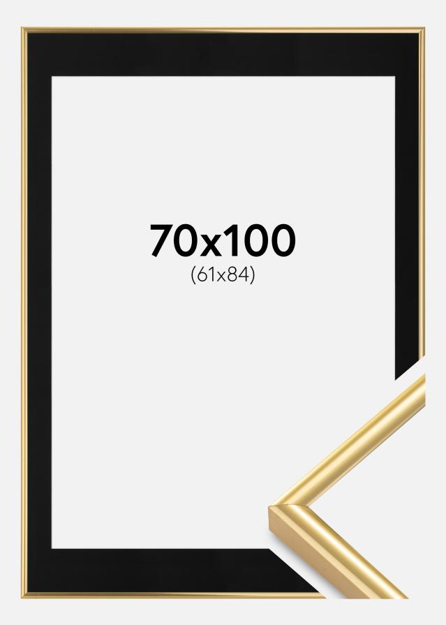 Keret Victoria Arany 70x100 cm - Paszpartu Fekete 62x85 cm