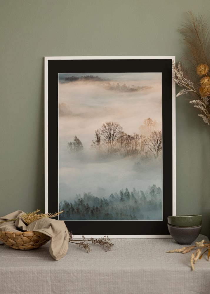 Keret Kaspar Fehér 40x60 cm - Paszpartu Fekete 30x50 cm