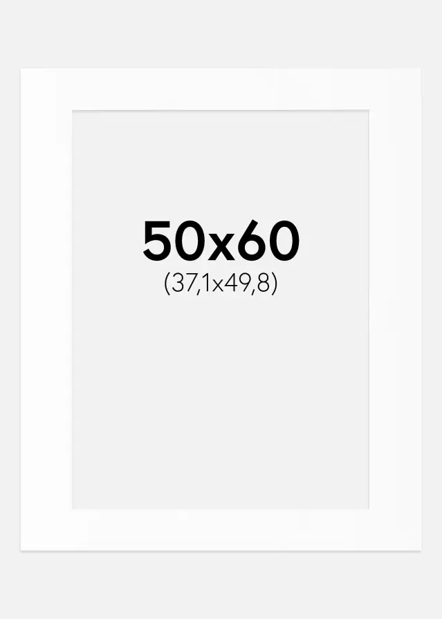 Paszpartu Fehér Standard Fehér él 50x60 cm (37,1x49,8)