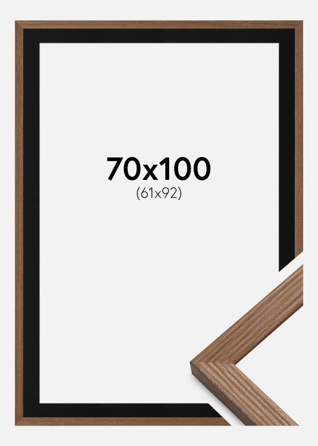 Keret Fiorito Sötét Tölgy 70x100 cm - Paszpartu Fekete 62x93 cm