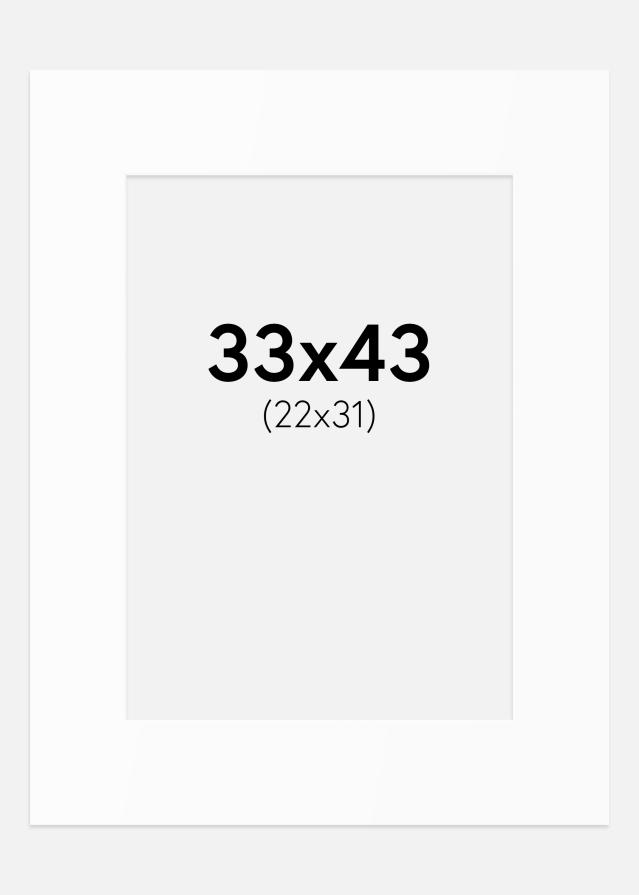 Paszpartu Standard fehér (fehér mag) 33x43 cm (22x31)