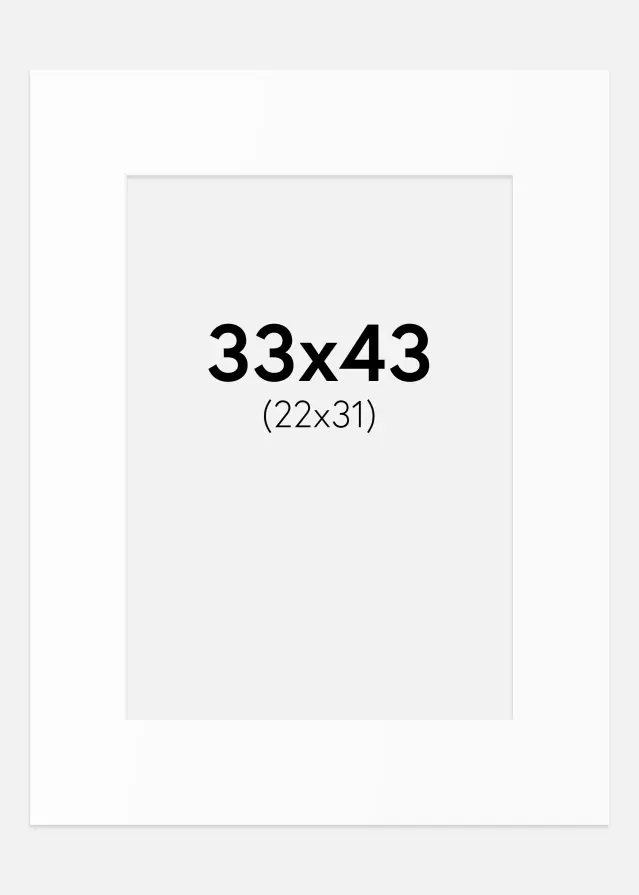 Paszpartu Standard fehér (fehér mag) 33x43 cm (22x31)