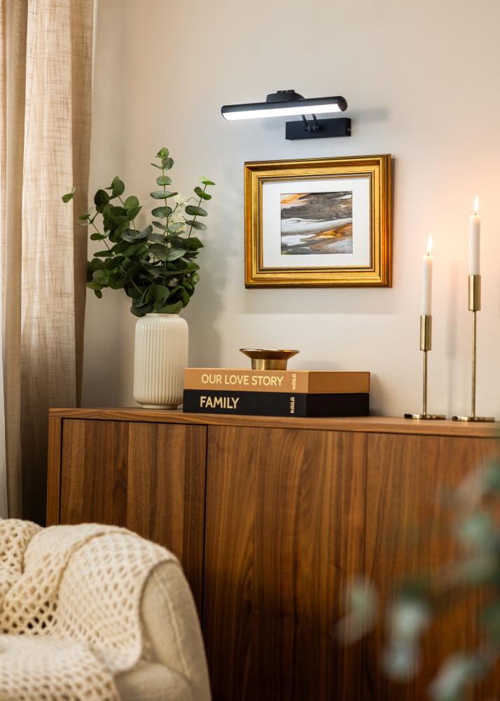 KAILA Elem Luster Akkumulátoros Képfény 32 cm - Fekete