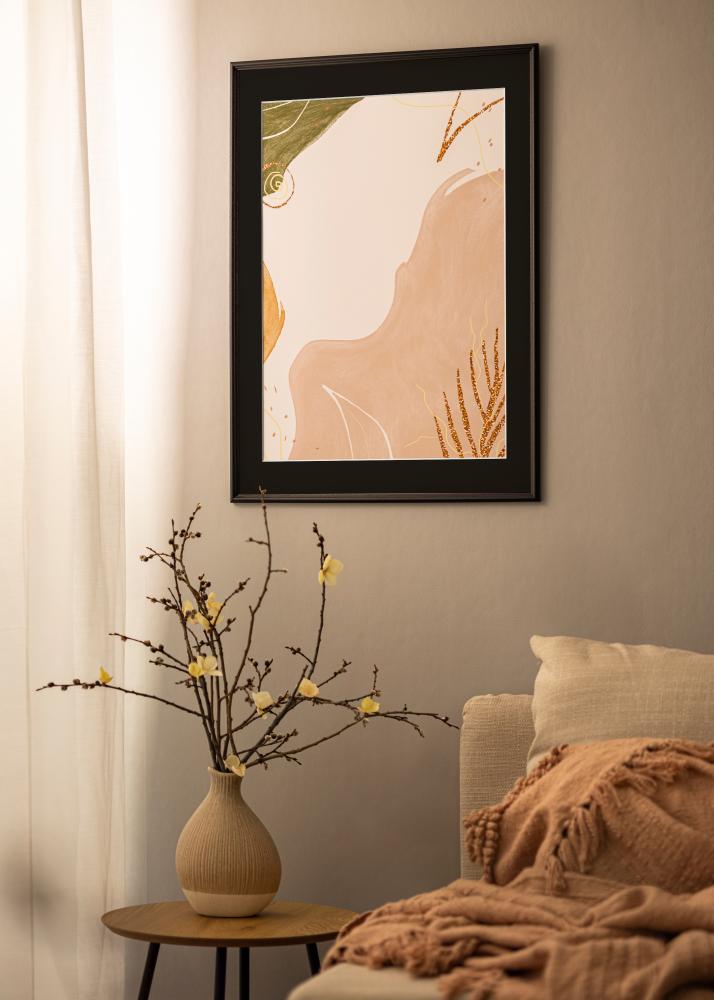 Keret Horndal Fekete 45x60 cm - Paszpartu Fekete 32x45 cm