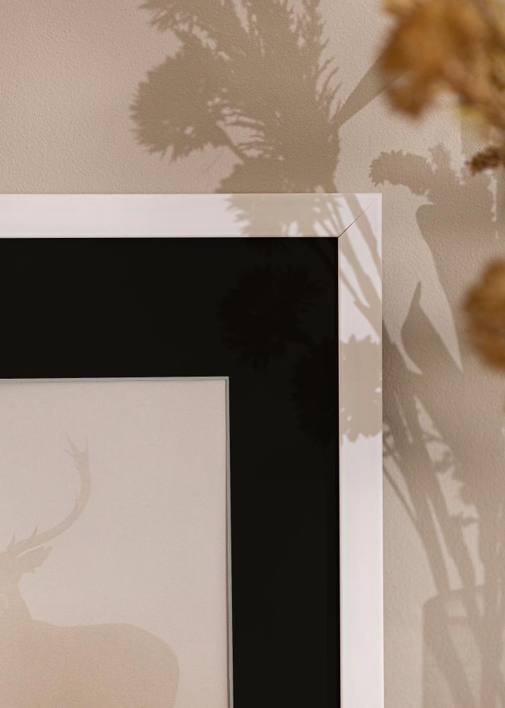 Keret Elegáns Fehér 20x30 cm - Paszpartu Fekete 15x21 cm (A5)