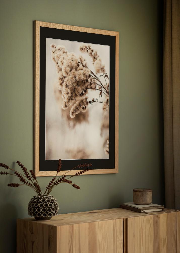 Keret Trendline Tölgy 30x40 cm - Paszpartu Fekete 20x28 cm