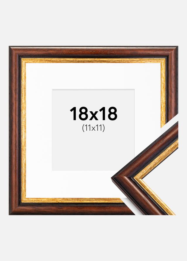 Keret Siljan Barna 18x18 cm - Paszpartu Fehér 12x12 cm