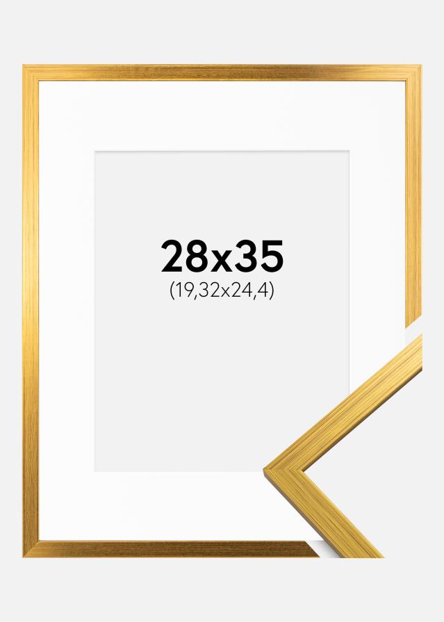 Keret Edsbyn Arany 28x35 cm - Paszpartu Fehér 8x10 inches
