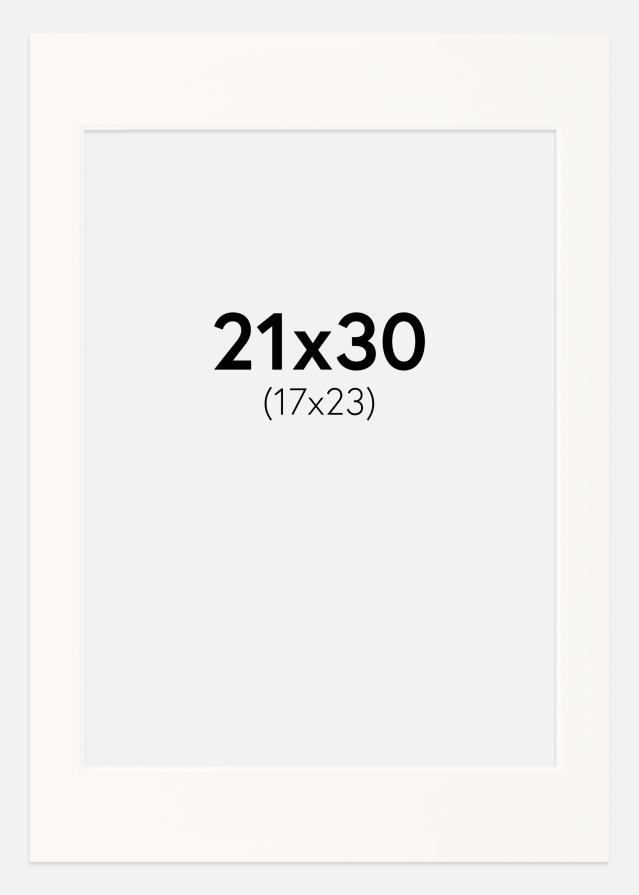 Paszpartu Piszkosfehér Fehér él 21x30 cm (17x23)