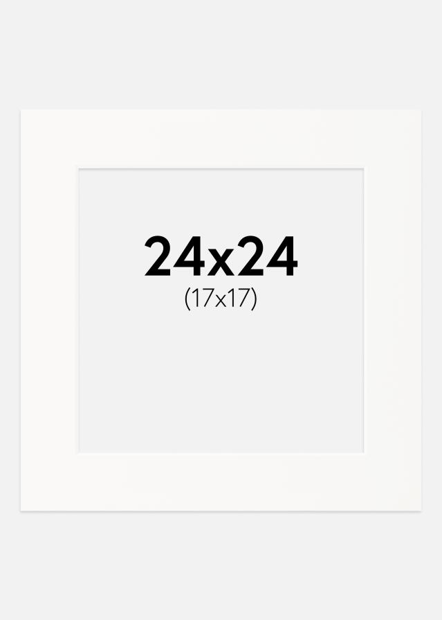 Paszpartu Piszkosfehér Fehér él 24x24 cm (17x17)