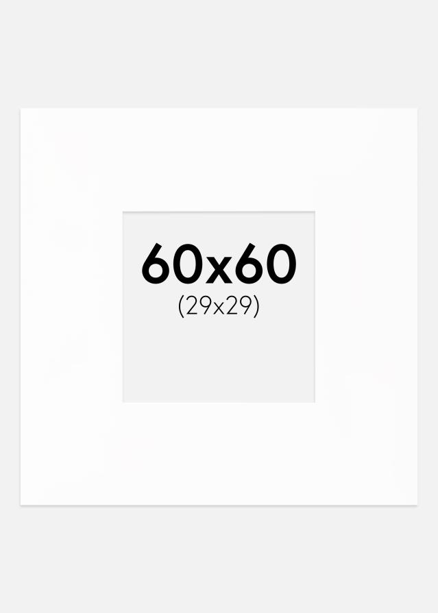 Paszpartu XXL Fehér Fehér él 60x60 cm (29x29)
