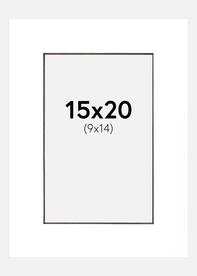 Paszpartu Fehér Fekete él 15x20 cm (9x14 cm)