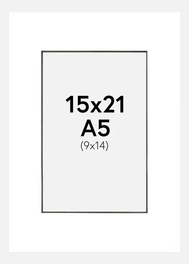 Paszpartu Fehér Fekete él 15x21 cm (9x14 cm)