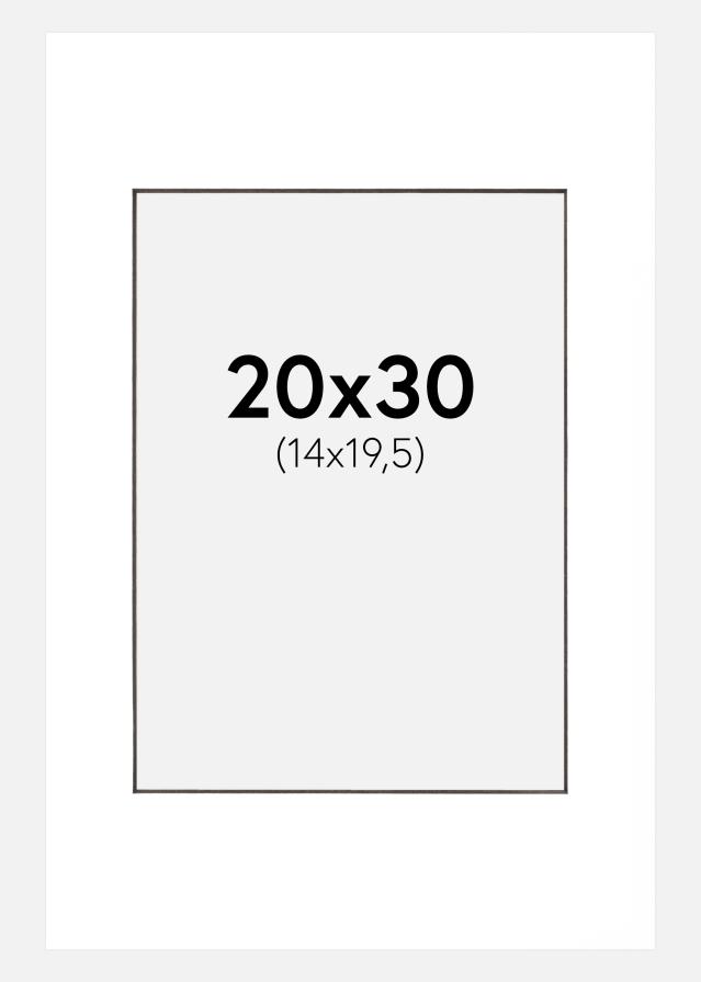Paszpartu Fehér Fekete él 20x30 cm (14x19,5 cm)