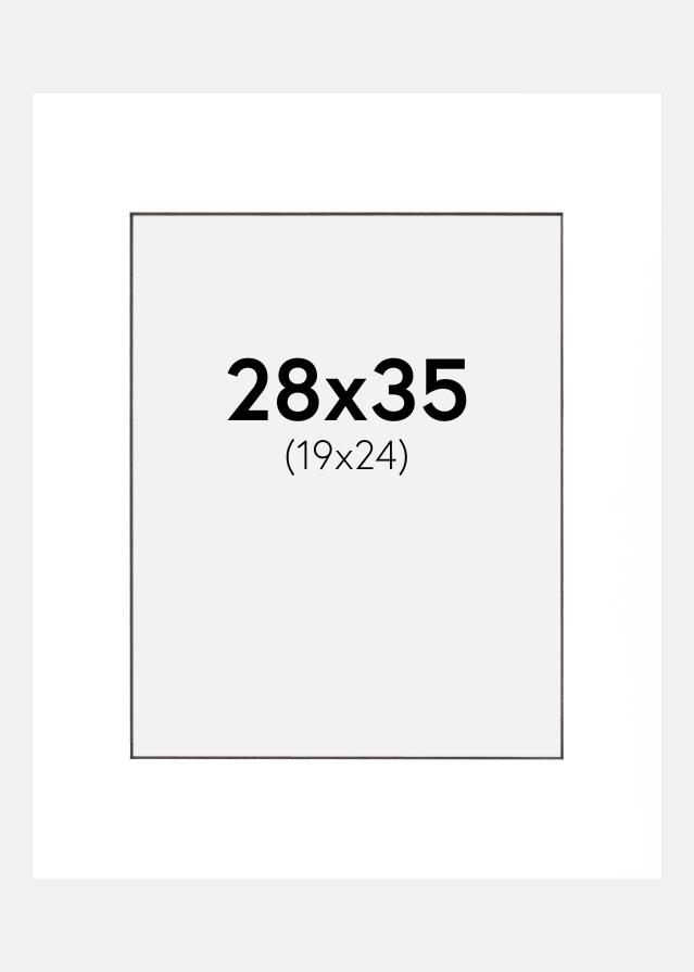 Paszpartu Fehér Fekete él 28x35 cm (19x24 cm)