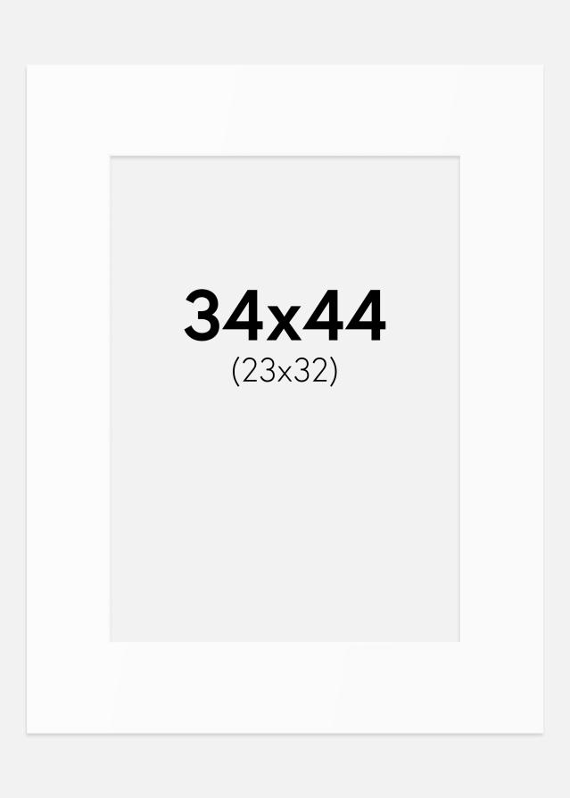 Paszpartu Standard fehér (fehér mag) 34x44 cm (23x32)