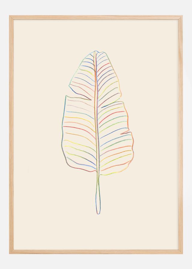 Banana Rainbow Leaf Poszter