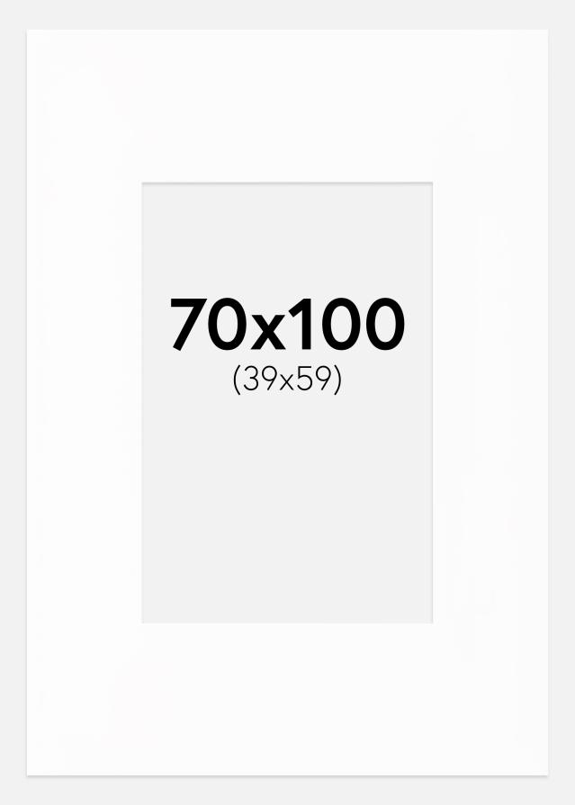 Paszpartu XXL Fehér Fehér él 70x100 cm (39x59)