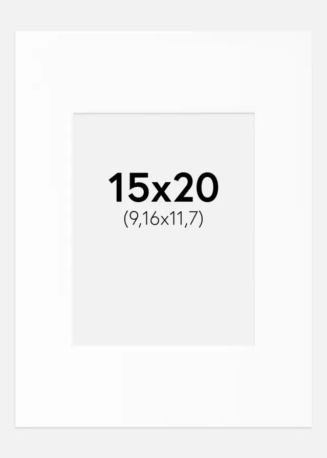 Paszpartu Fehér Standard Fehér él 15x20 cm (9,16x11,7)