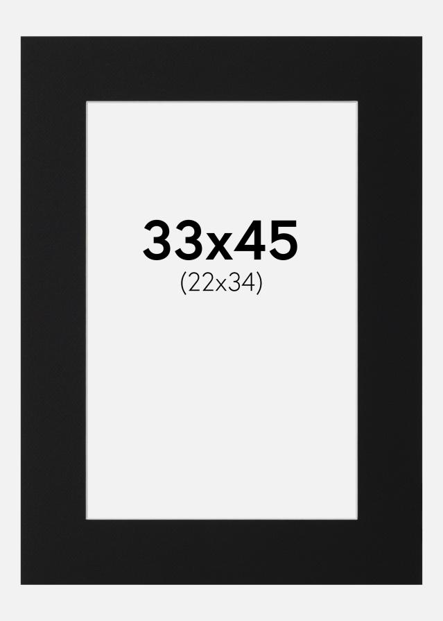 Paszpartu Fekete Standard (Fehér Mag) 33x45 cm (22x34)