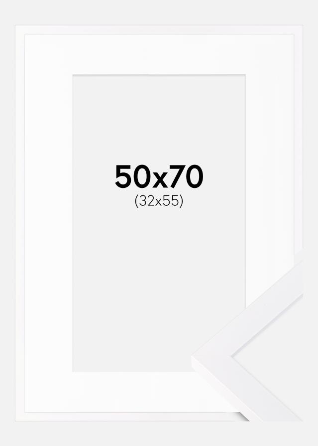 Keret Selection Fehér 50x70 cm - Paszpartu Fehér 33x56 cm