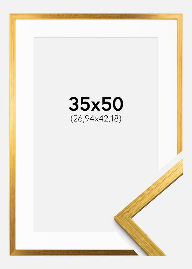 Keret Edsbyn Arany 35x50 cm - Paszpartu Fehér 11x17 inches