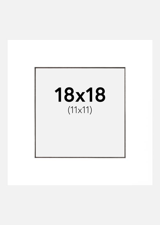 Paszpartu Fehér Fekete él 18x18 cm (11x11 cm)