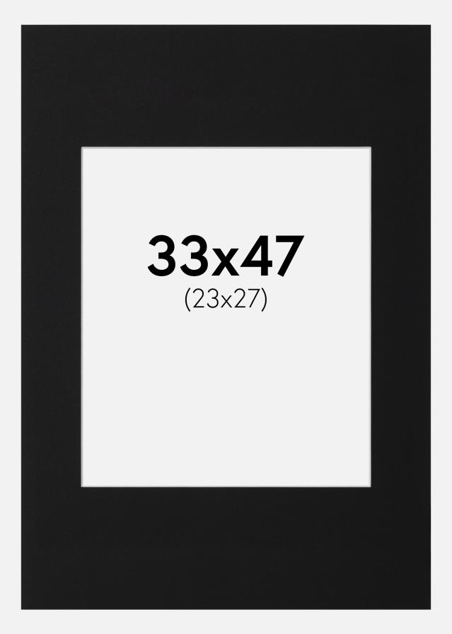 Paszpartu Fekete Standard (Fehér Mag) 33x47 cm (23x27)