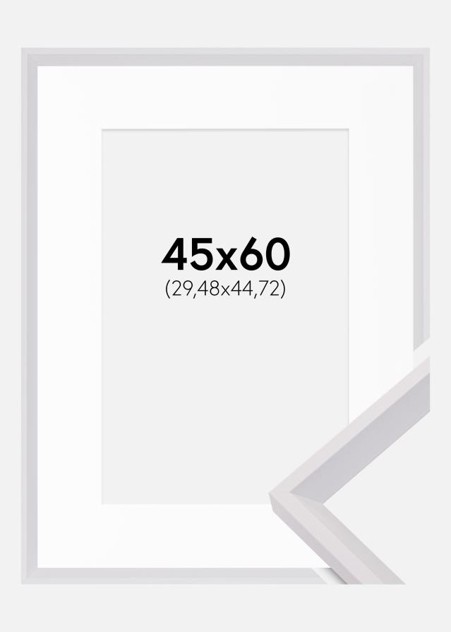 Keret Globe Fehér 45x60 cm - Paszpartu Fehér 12x18 inches