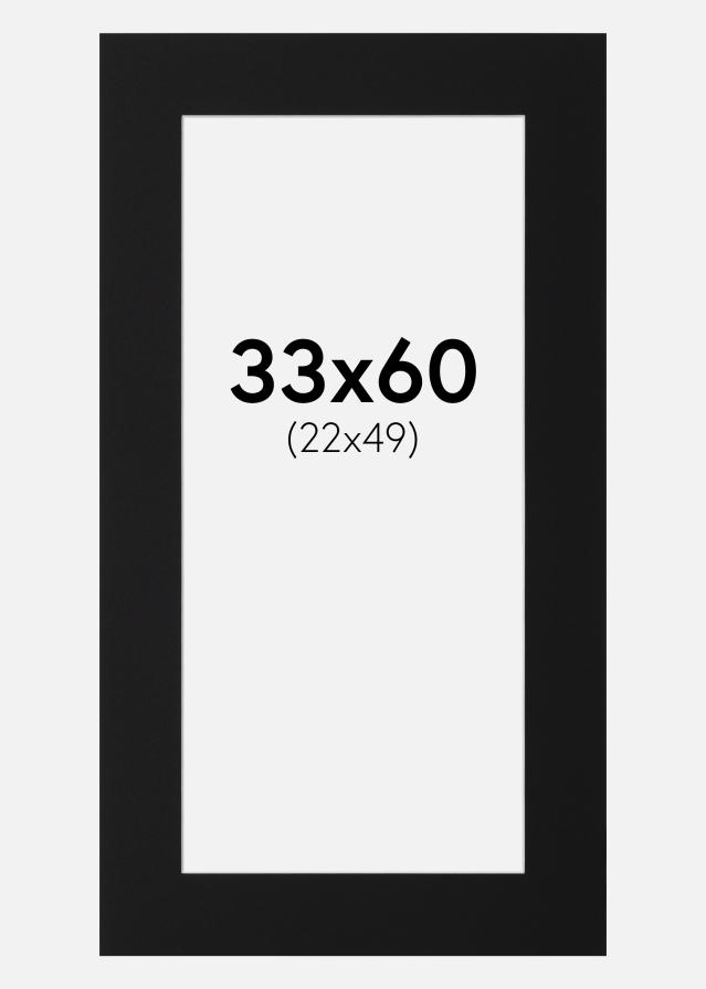 Paszpartu Fekete Standard (Fehér Mag) 33x60 cm (22x49)