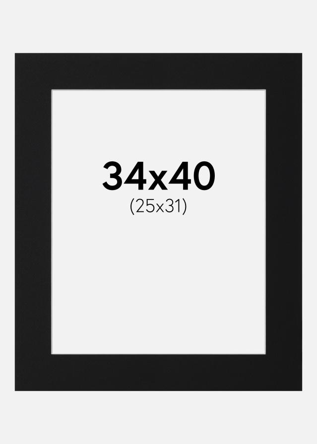 Paszpartu Fekete Standard (Fehér Mag) 34x40 cm (25x31)