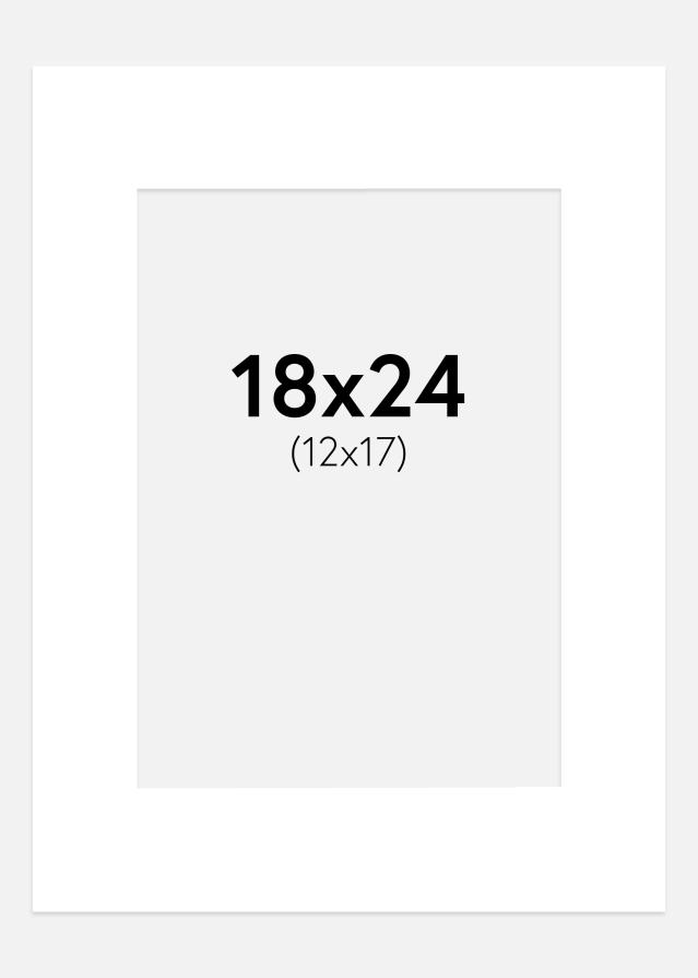 Paszpartu Szuper fehér Fehér él 18x24 cm (12x17 cm)