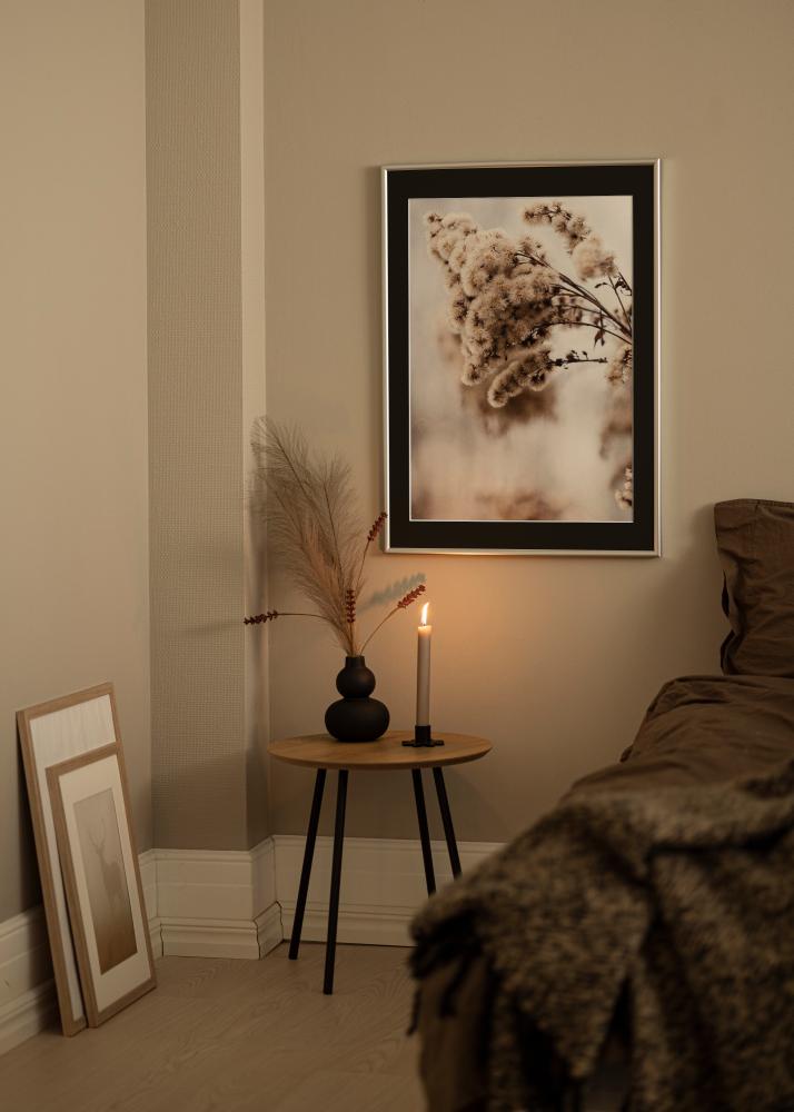 Keret Victoria Ezüst 40x50 cm - Paszpartu Fekete 30x40 cm