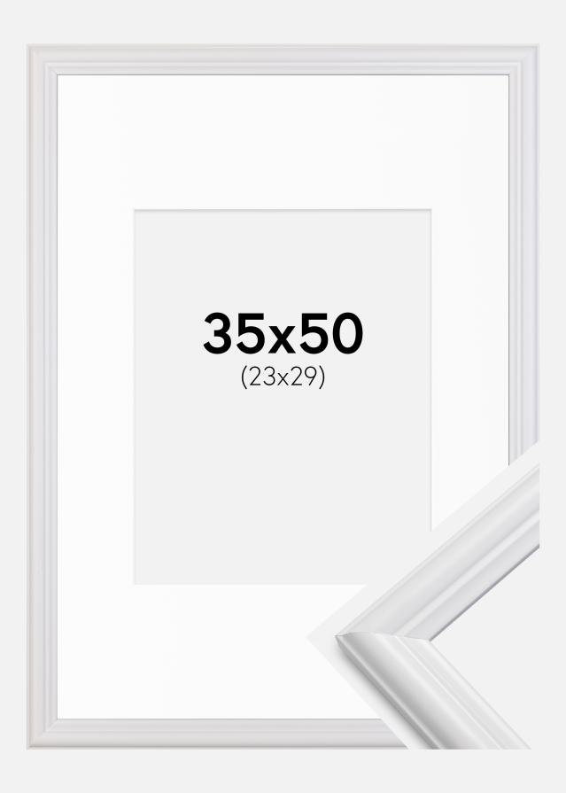 Keret Siljan Fehér 35x50 cm - Paszpartu Fehér 24x30 cm