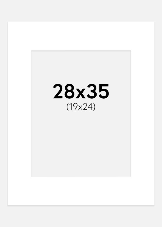 Paszpartu Szuper fehér Fehér él 28x35 cm (19x24 cm)