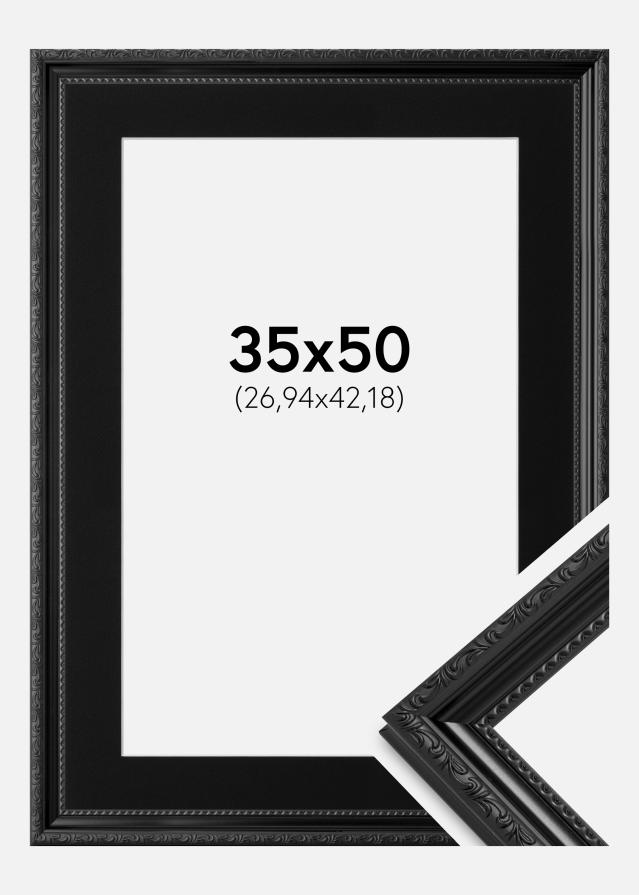 Keret Abisko Fekete 35x50 cm - Paszpartu Fekete 11x17 inches