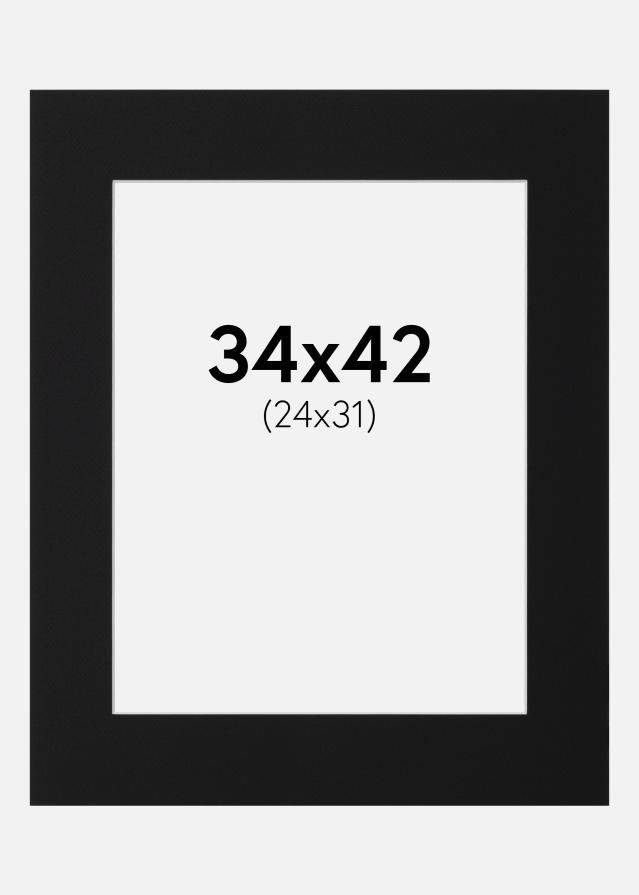 Paszpartu Fekete Standard (Fehér Mag) 34x42 cm (24x31)