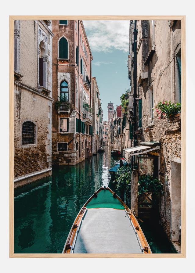 Boat on the river Poszter