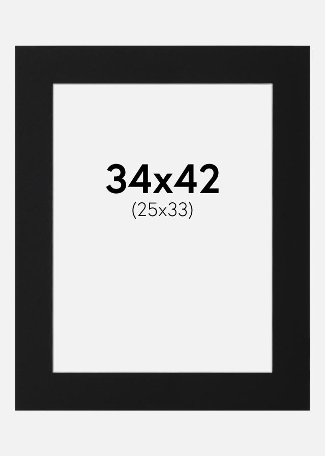 Paszpartu Fekete Standard (Fehér Mag) 34x42 cm (25x33)