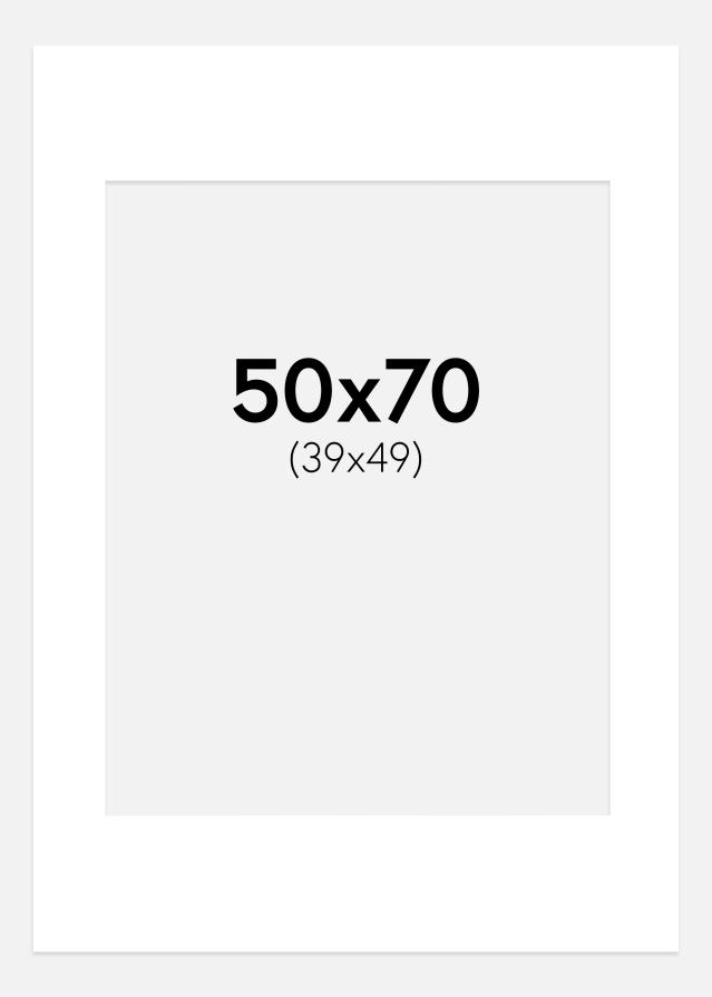 Paszpartu Szuper fehér Fehér él 50x70 cm (39x49 cm)
