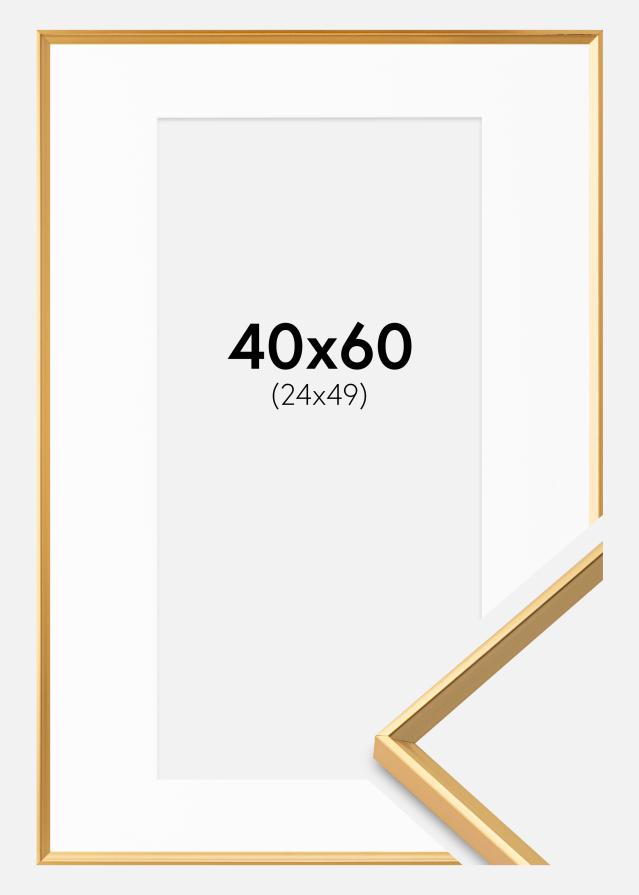 Keret Desire Arany 40x60 cm - Paszpartu Fehér 25x50 cm